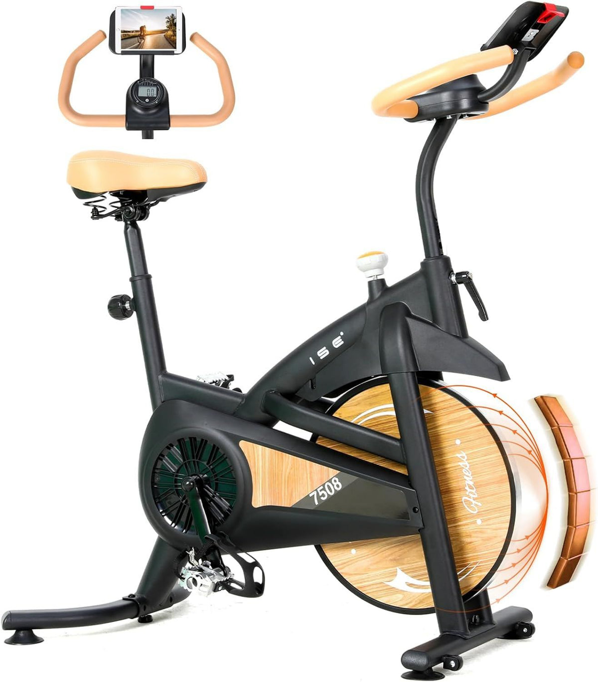 ISE Heimtrainer - verstellbar, leiser Betrieb, LED-Anzeige, 130KG