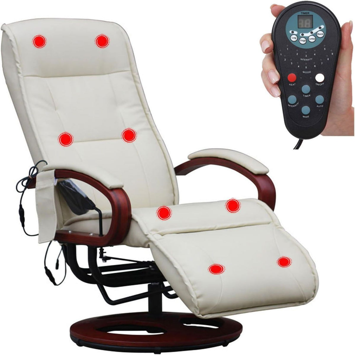Massagesessel: mit Liegefunktion, beige