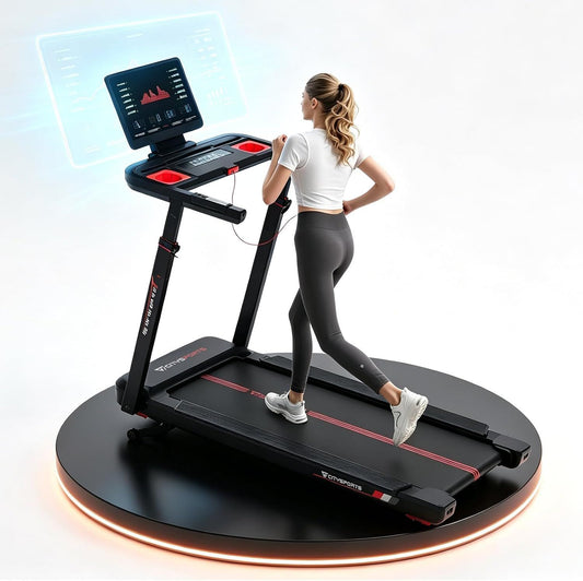Walking Pad: einstellbare Steigung, klappbar, leiser Betrieb, LED-Anzeige, 200 kg, 15.5 km/h