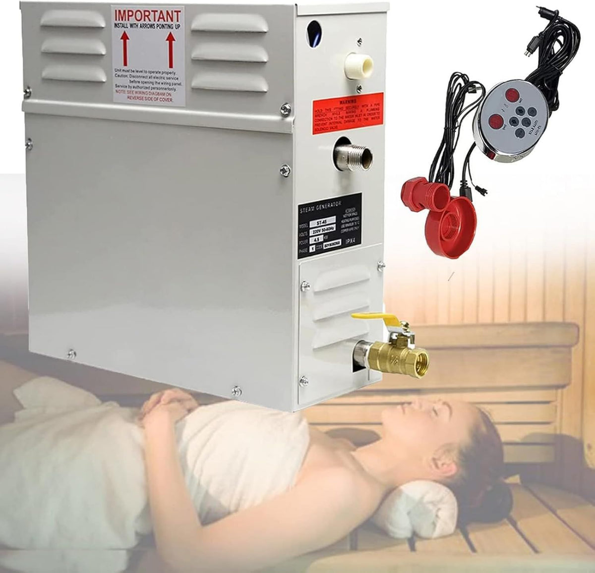 Heizung – Digitalanzeige, beheizt, für zuhause, für gewerblichen Einsatz, 9 kW, 55 °C