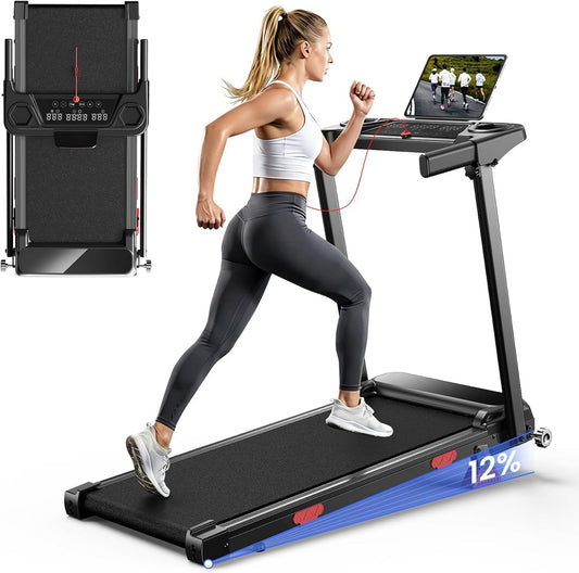 Walking Pad - einstellbare Steigung, klappbar, für zuhause, HomeFitnessCode