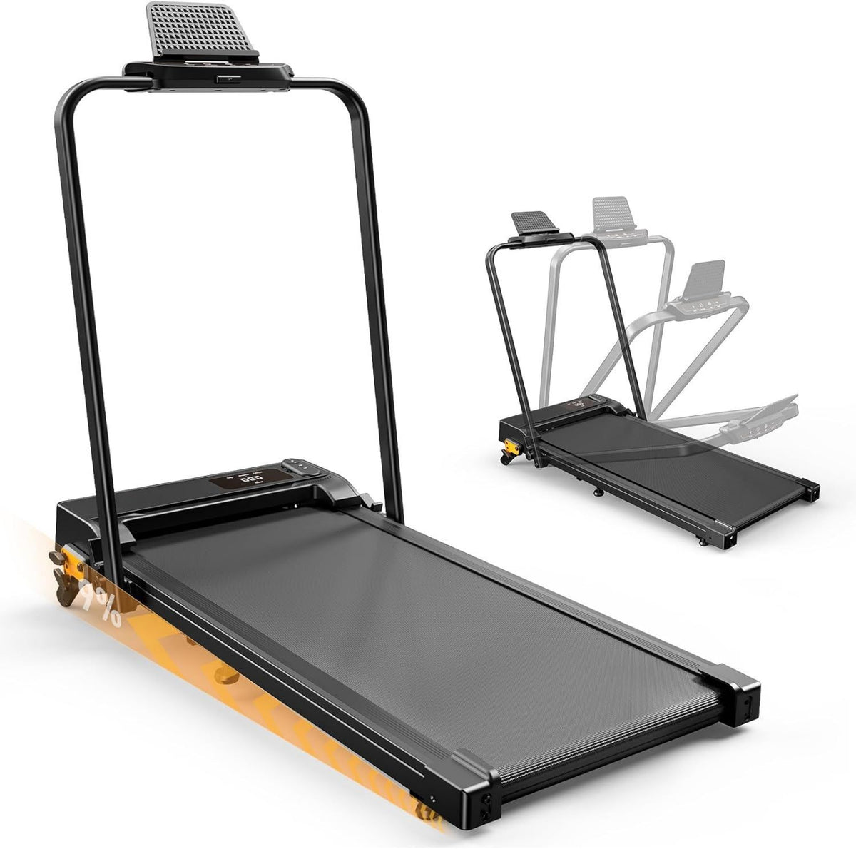 Walking Pad – kompakte Bauweise, einstellbare Steigung, klappbar, LED-Anzeige, 150 kg, 14 km/h