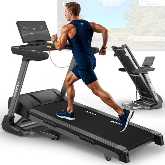 Laufband - einstellbare Steigung, klappbar, Bluetooth-Konnektivität, für zuhause, 150 kg, 5 PS, 18 km/h